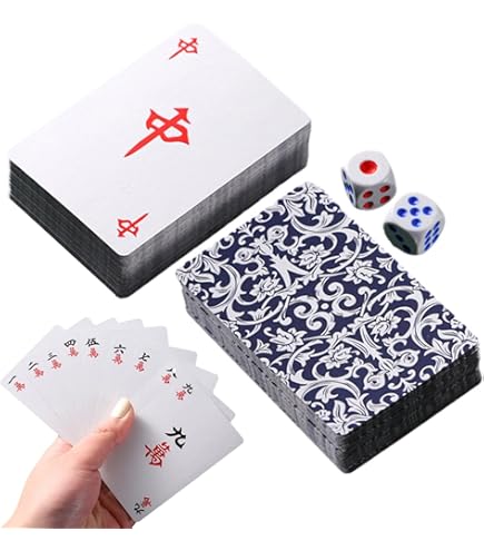 Amazon.co.jp: 麻雀カード - 中国の伝統的なサイコロ付きボードゲーム